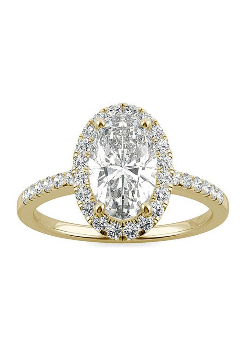 Charles & Colvard 2.62 ct. t.w. Lab Created Moissanite Oval Halo Ring