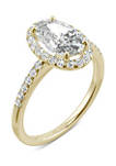  2.62 ct. t.w. Lab Created Moissanite Oval Halo Ring