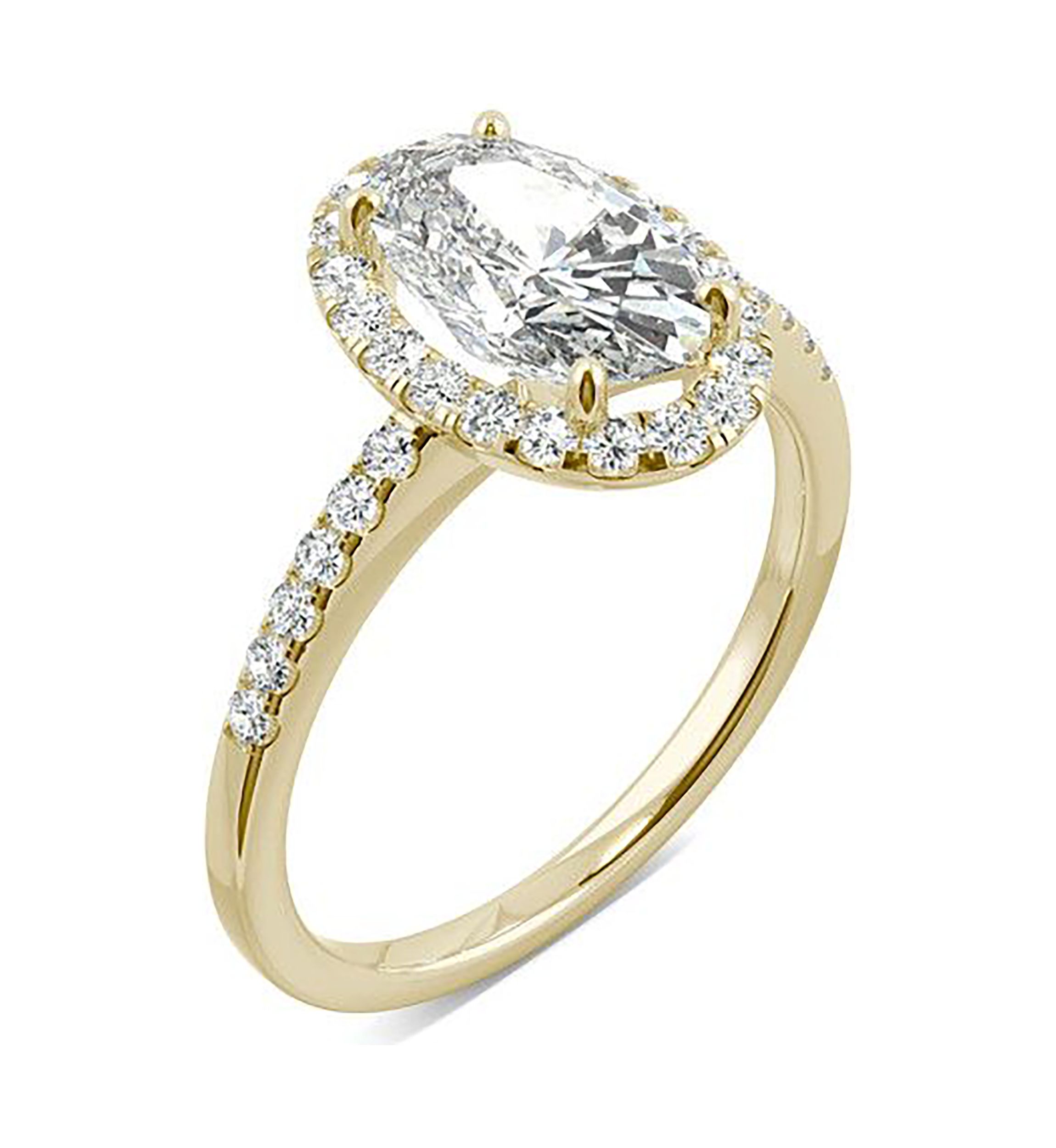 Charles & Colvard 2.62 ct. t.w. Lab Created Moissanite Oval Halo Ring