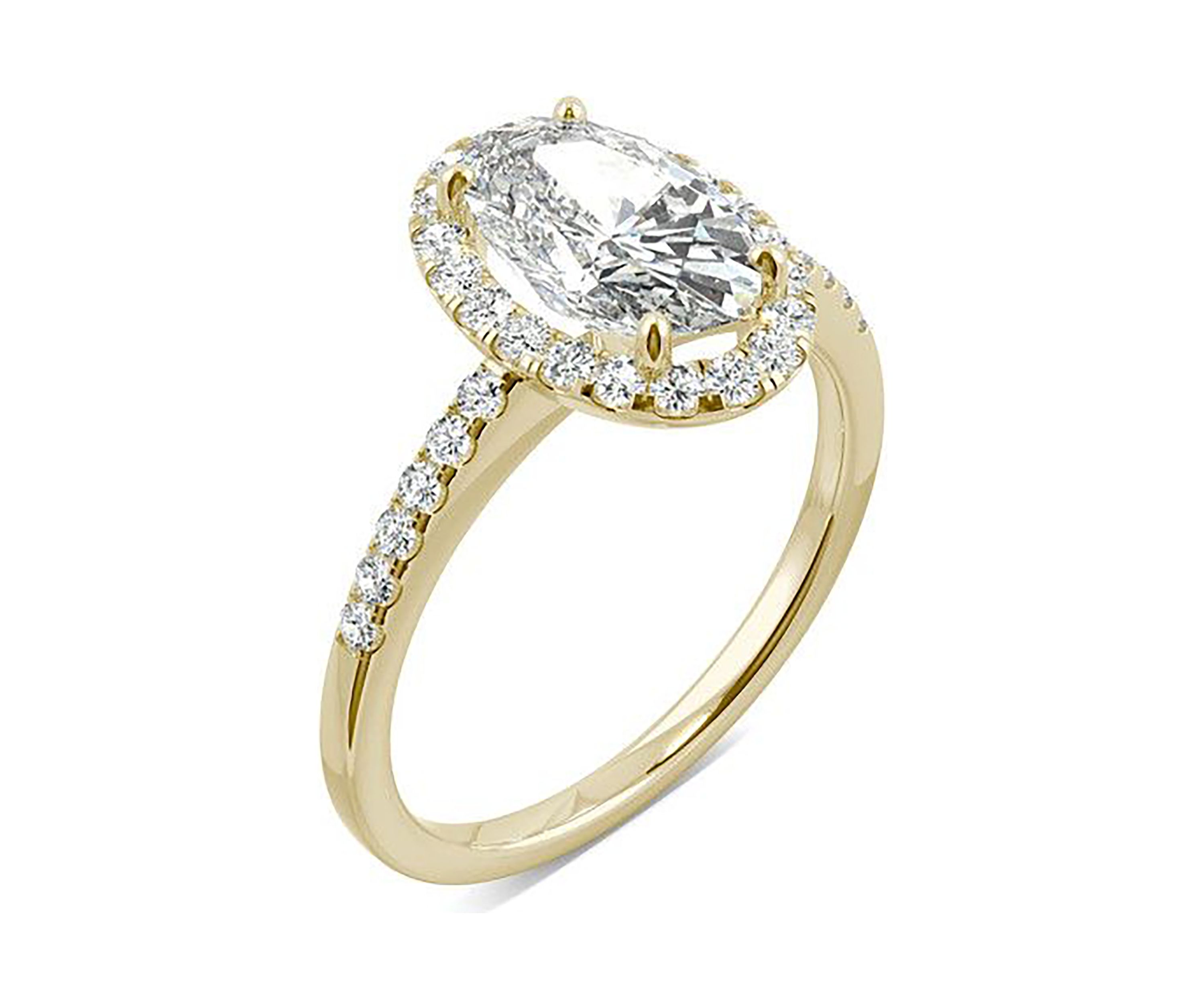 Charles & Colvard 2.62 ct. t.w. Lab Created Moissanite Oval Halo Ring