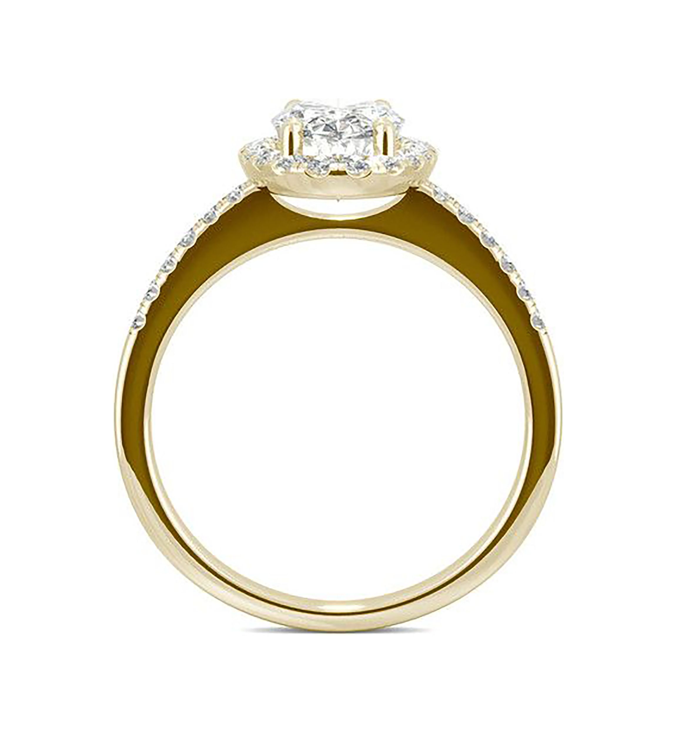 Charles & Colvard 2.62 ct. t.w. Lab Created Moissanite Oval Halo Ring