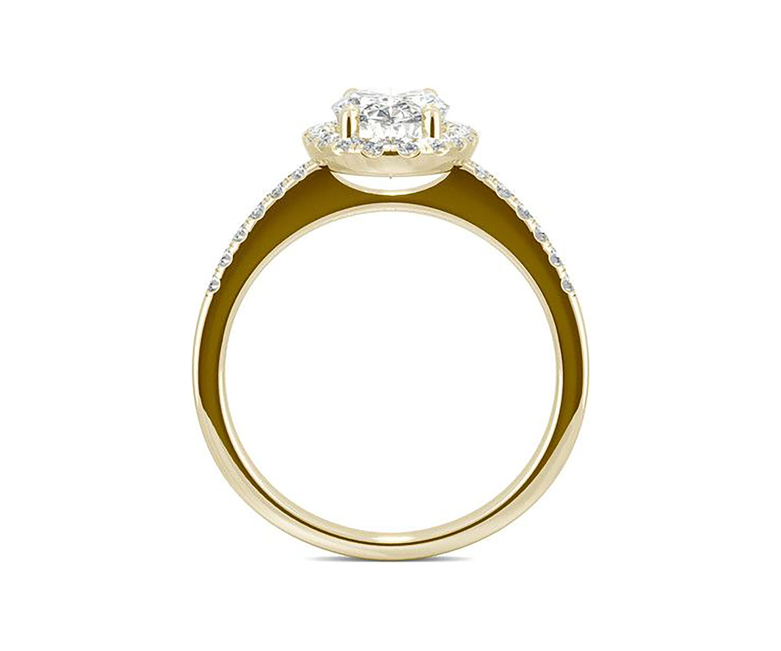 Charles & Colvard 2.62 ct. t.w. Lab Created Moissanite Oval Halo Ring