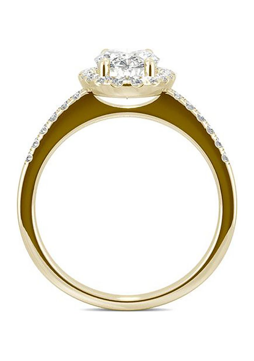 Charles & Colvard 2.62 ct. t.w. Lab Created Moissanite Oval Halo Ring