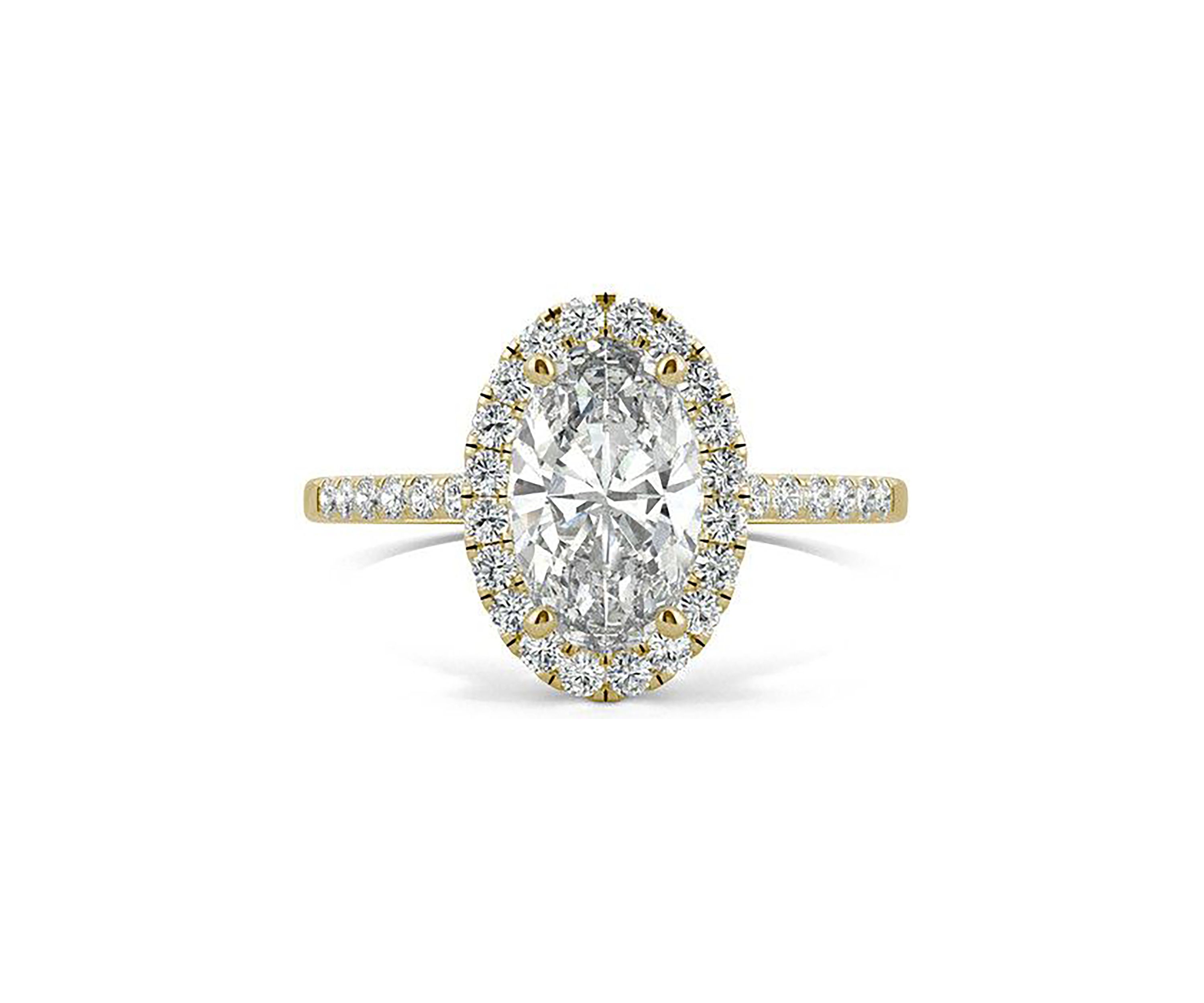 Charles & Colvard 2.62 ct. t.w. Lab Created Moissanite Oval Halo Ring