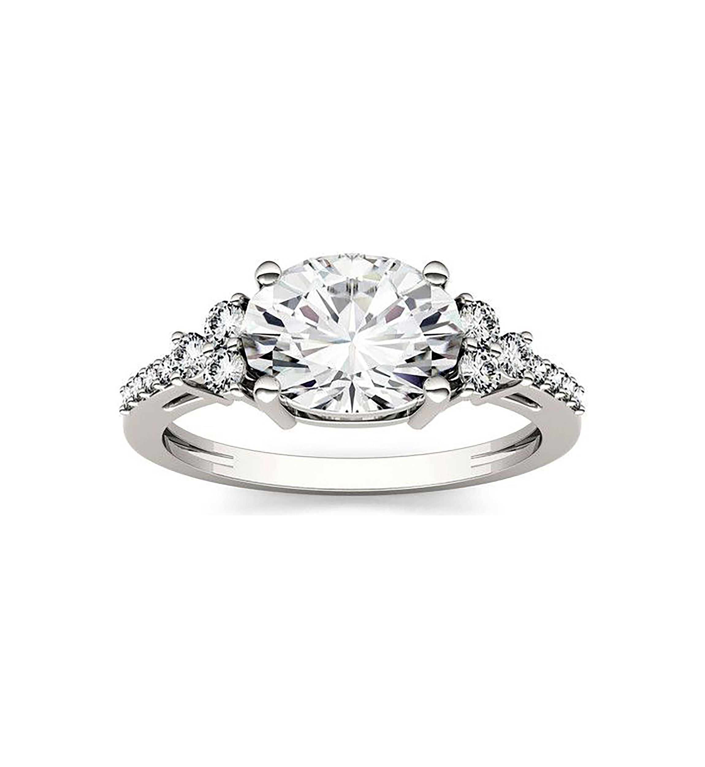 Charles & Colvard 2.3 ct. t.w. Lab Created Moissanite East-West Oval Ring