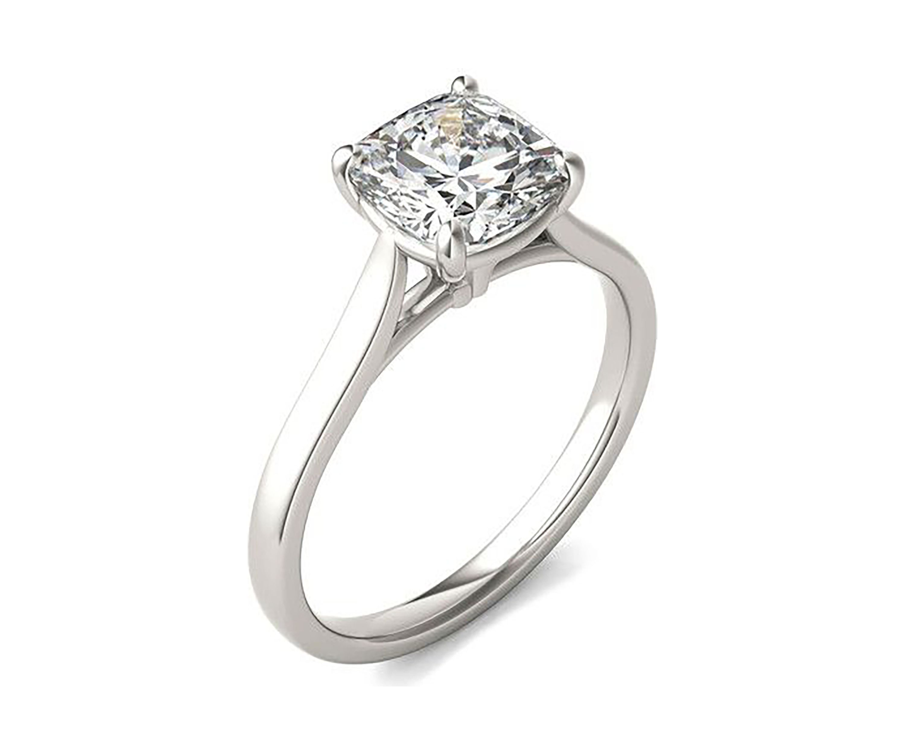 Charles & Colvard 2 ct. t.w. Lab Created Moissanite Cushion Solitaire Ring