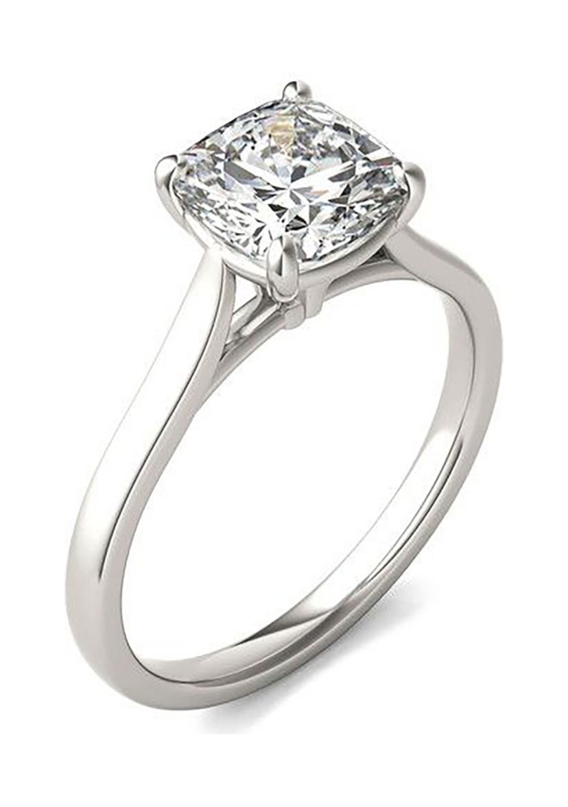 Charles & Colvard 2 ct. t.w. Lab Created Moissanite Cushion Solitaire Ring