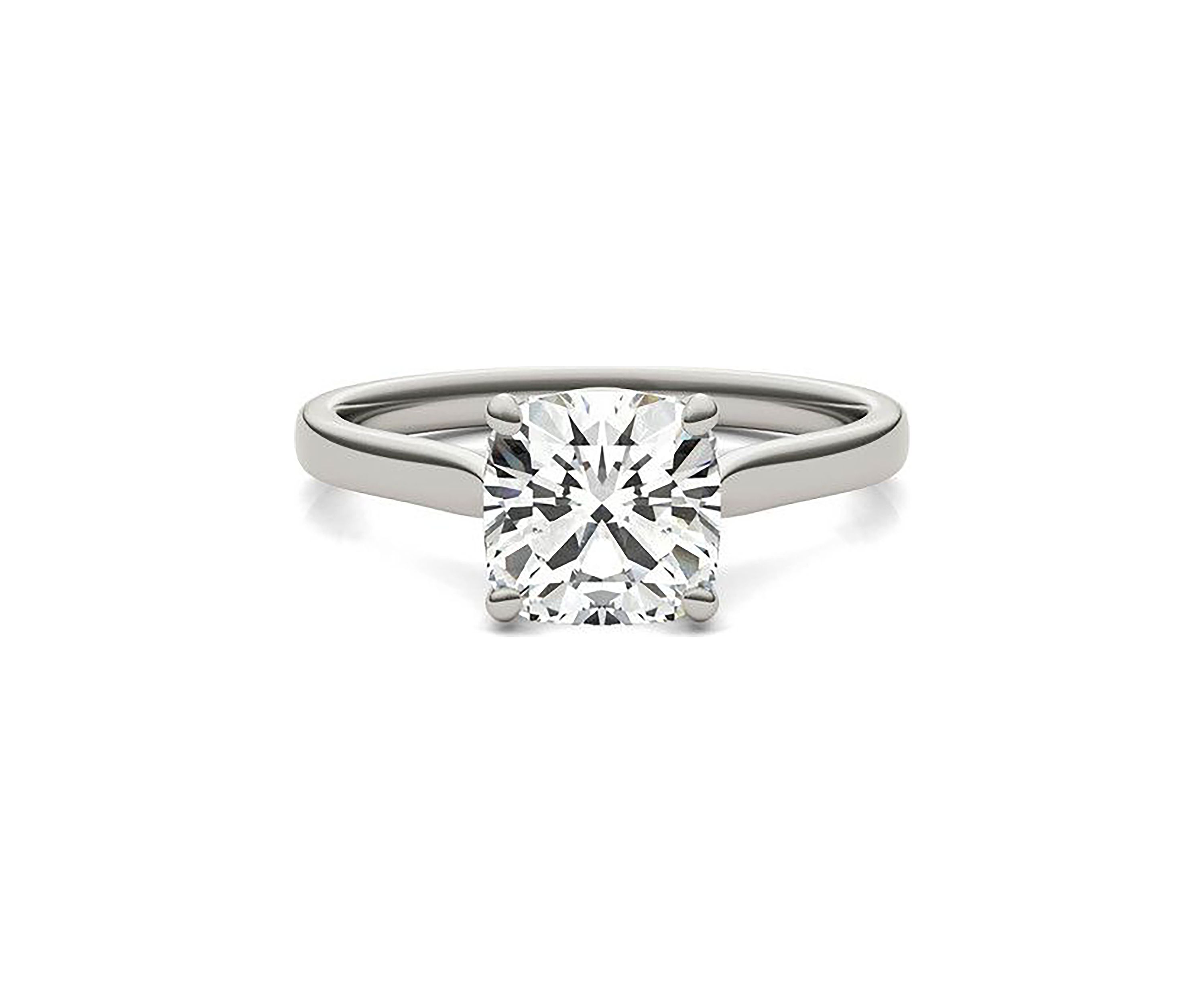 Charles & Colvard 2 ct. t.w. Lab Created Moissanite Cushion Solitaire Ring