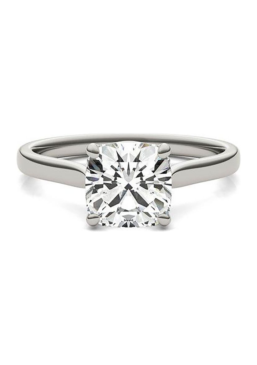 Charles & Colvard 2 ct. t.w. Lab Created Moissanite Cushion Solitaire Ring