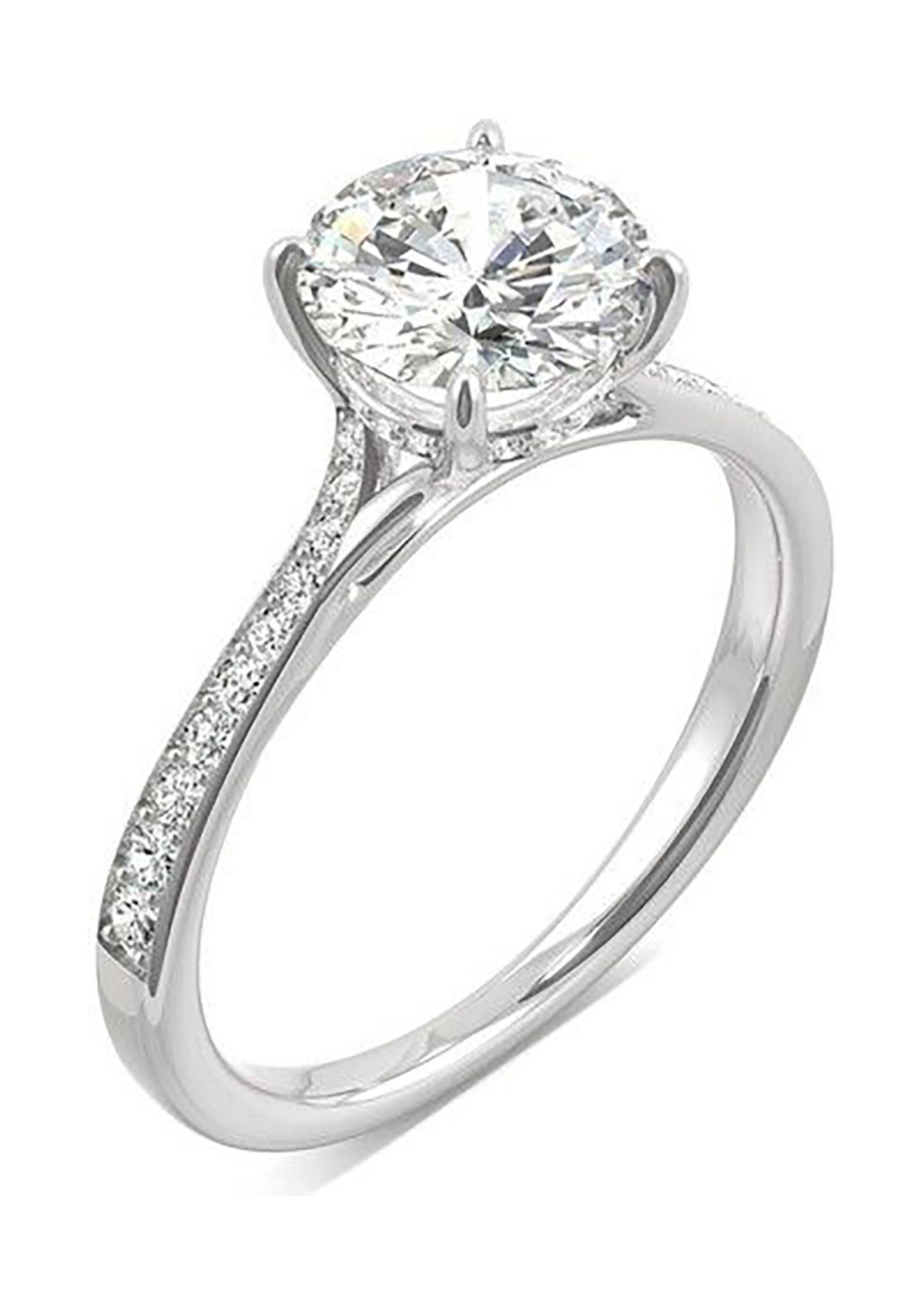 Charles & Colvard 1.64 ct. t.w. Lab Created Moissanite Bypass Engagement Ring