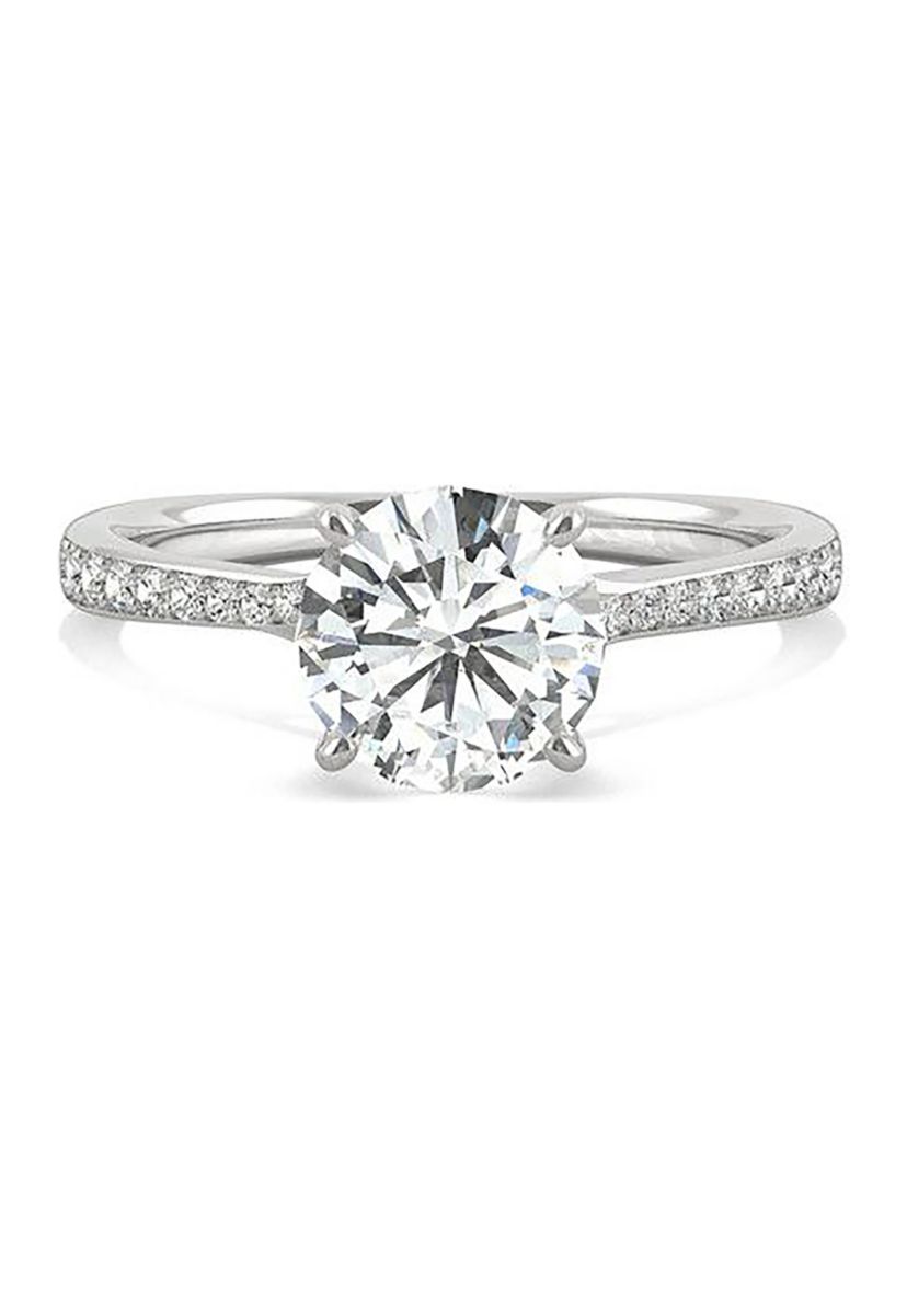 Charles & Colvard 1.64 ct. t.w. Lab Created Moissanite Bypass Engagement Ring
