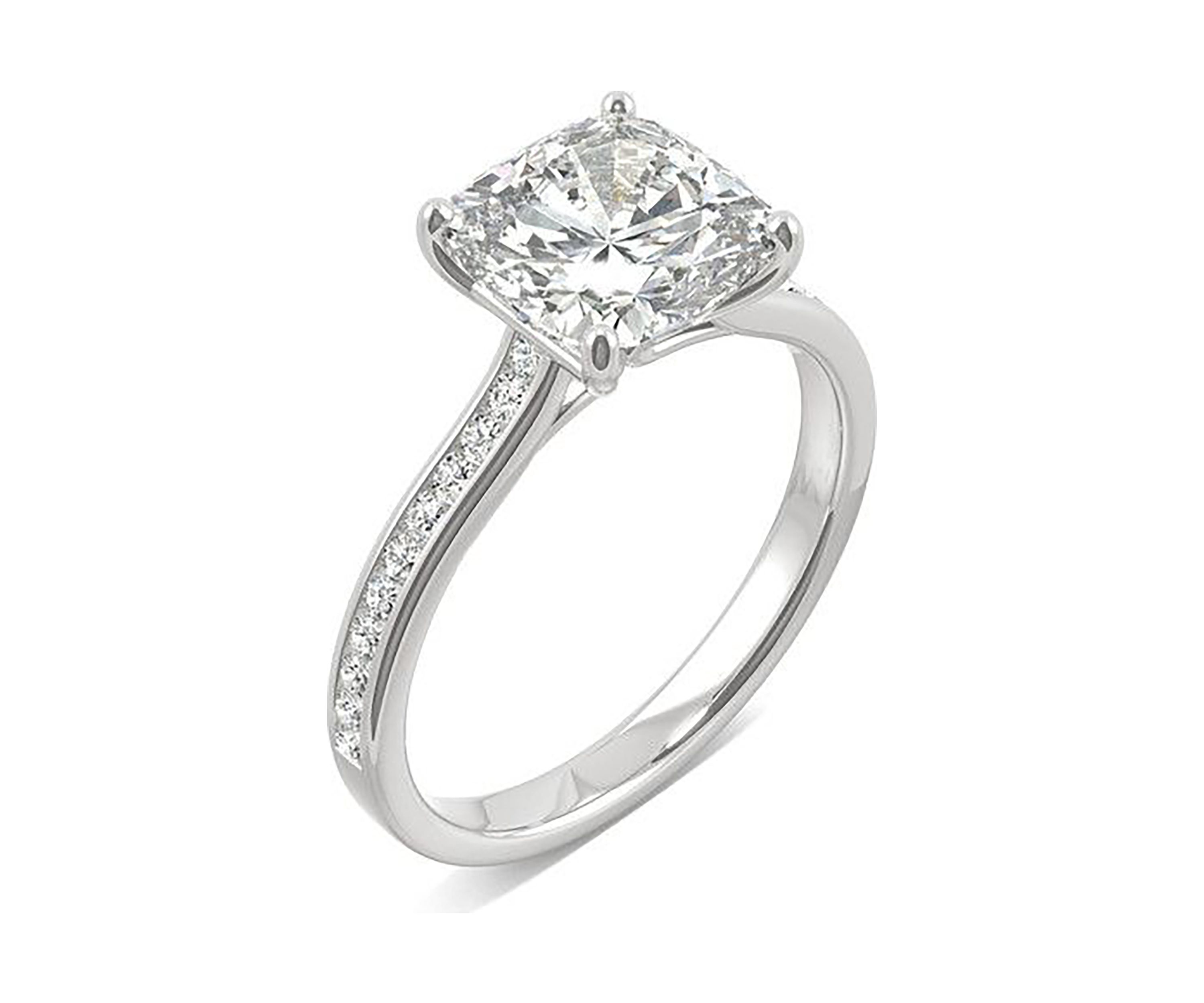 Charles & Colvard 2.58 ct. t.w. Lab Created Moissanite Cushion Engagement Ring