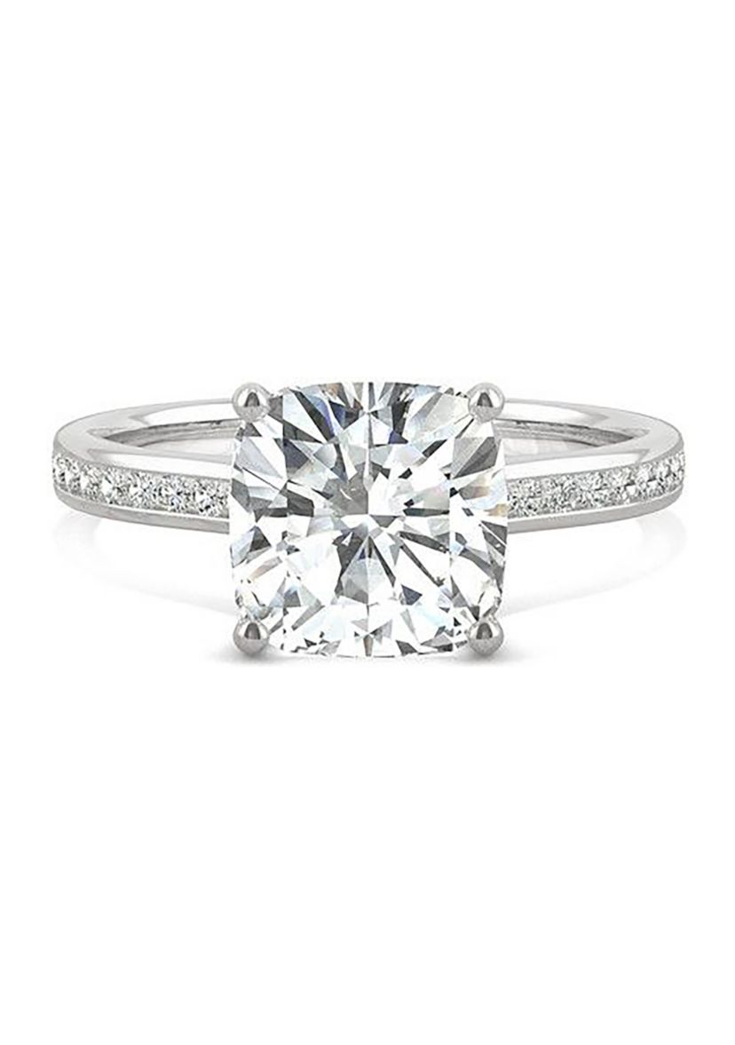 Charles & Colvard 2.58 ct. t.w. Lab Created Moissanite Cushion Engagement Ring