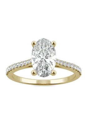 Charles & Colvard 2.49 Ct. T.w. Lab Created Moissanite Oval Engagement Ring