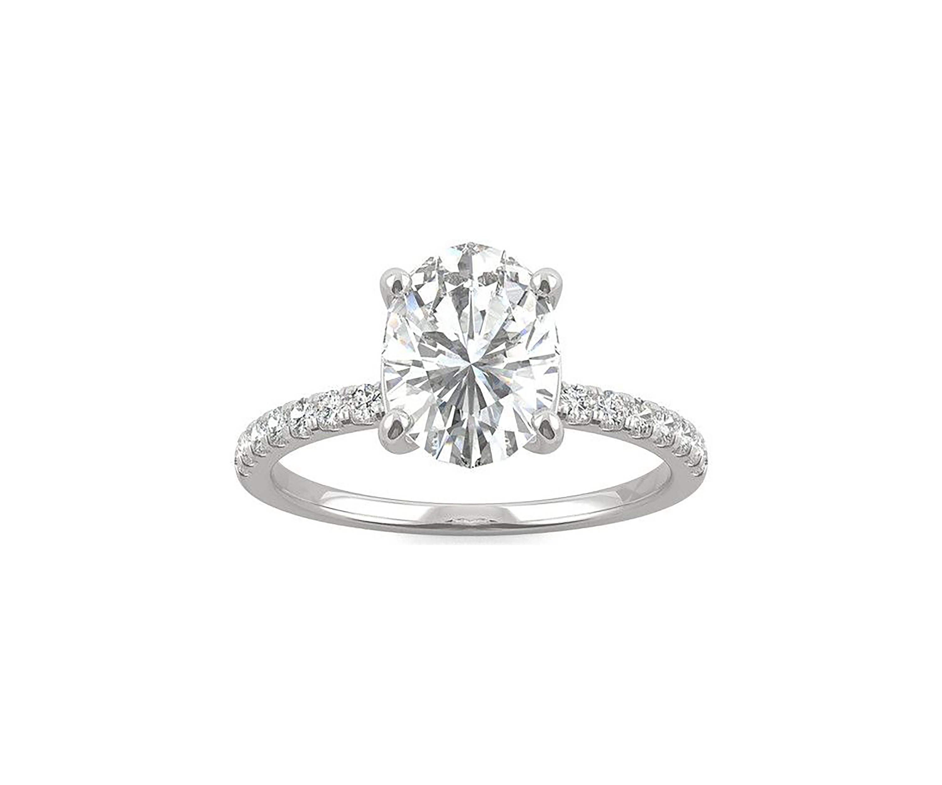Charles & Colvard 2.34 ct. t.w. Lab Created Moissanite Oval Engagement Ring