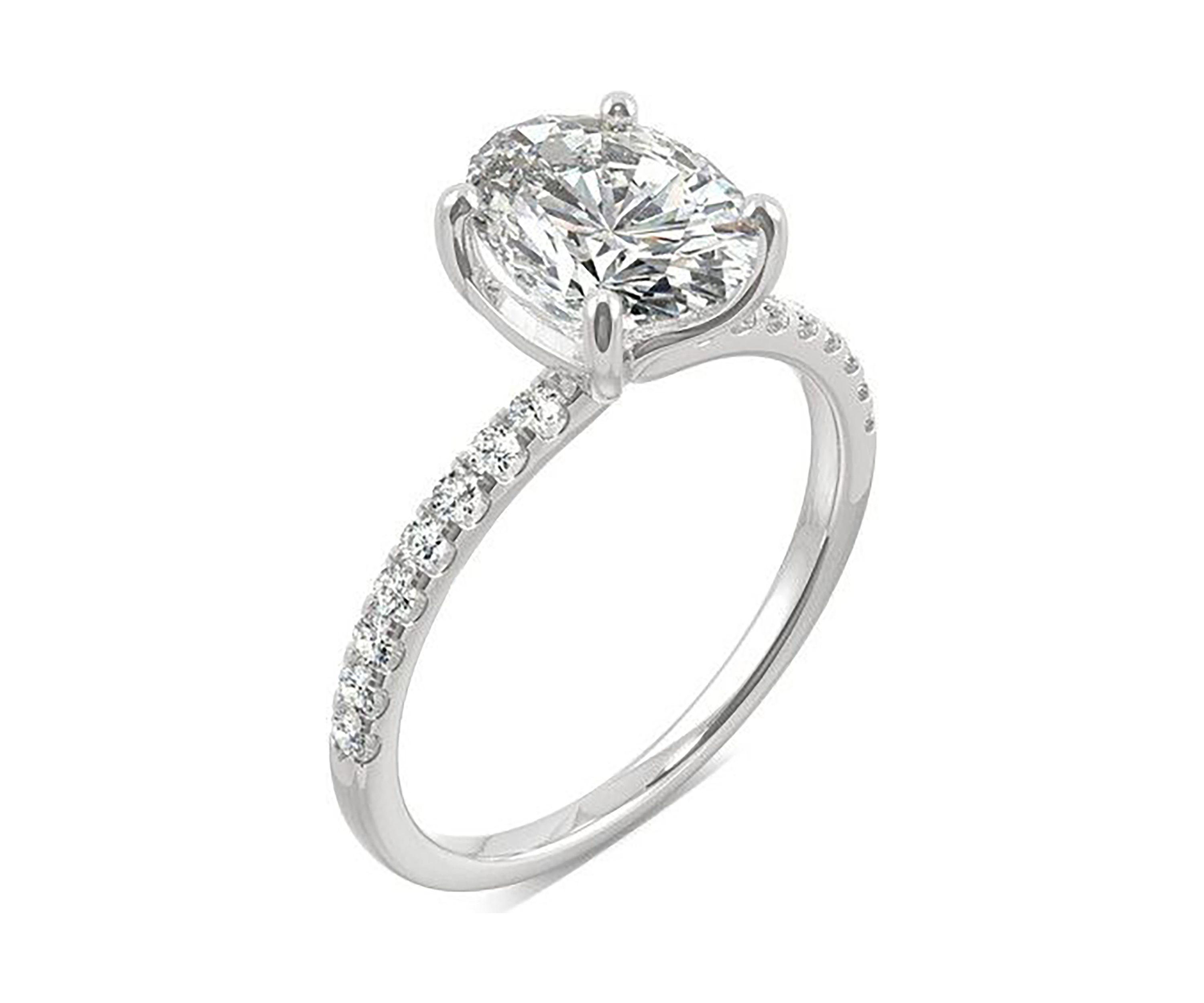 Charles & Colvard 2.34 ct. t.w. Lab Created Moissanite Oval Engagement Ring