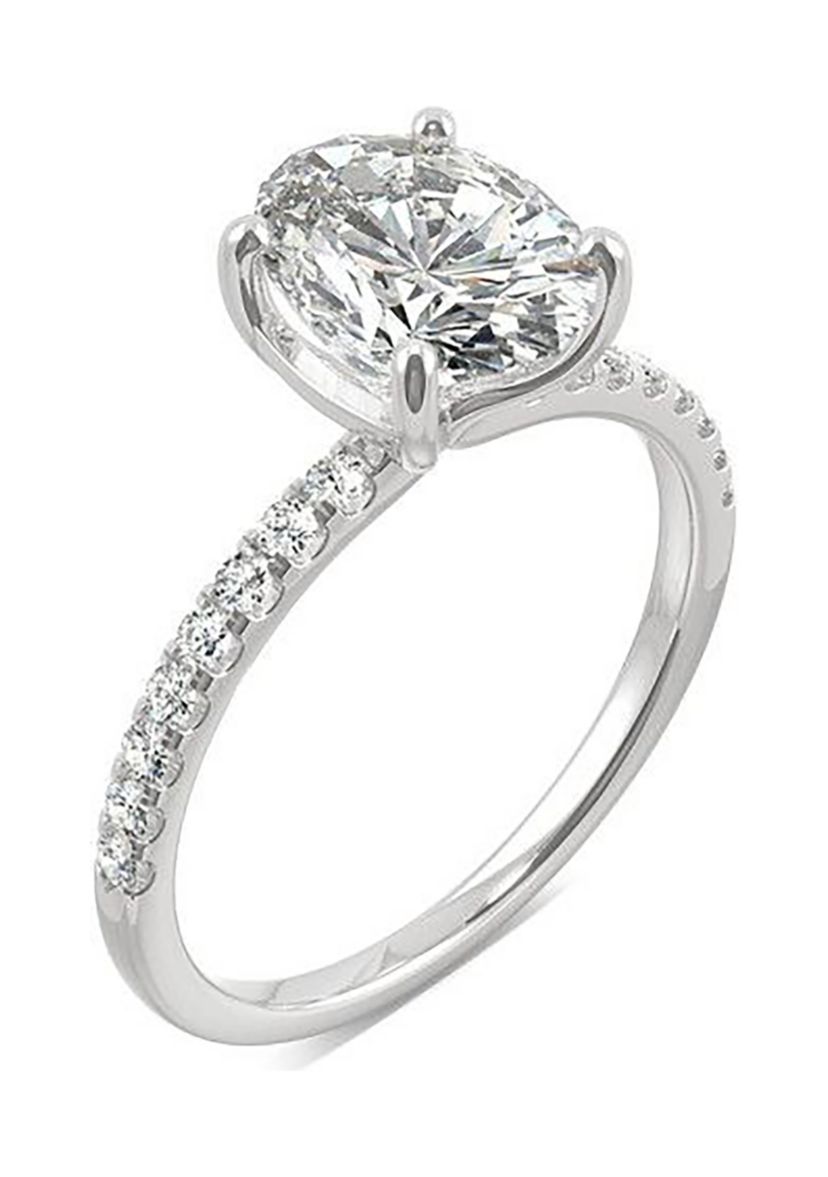 Charles & Colvard 2.34 ct. t.w. Lab Created Moissanite Oval Engagement Ring