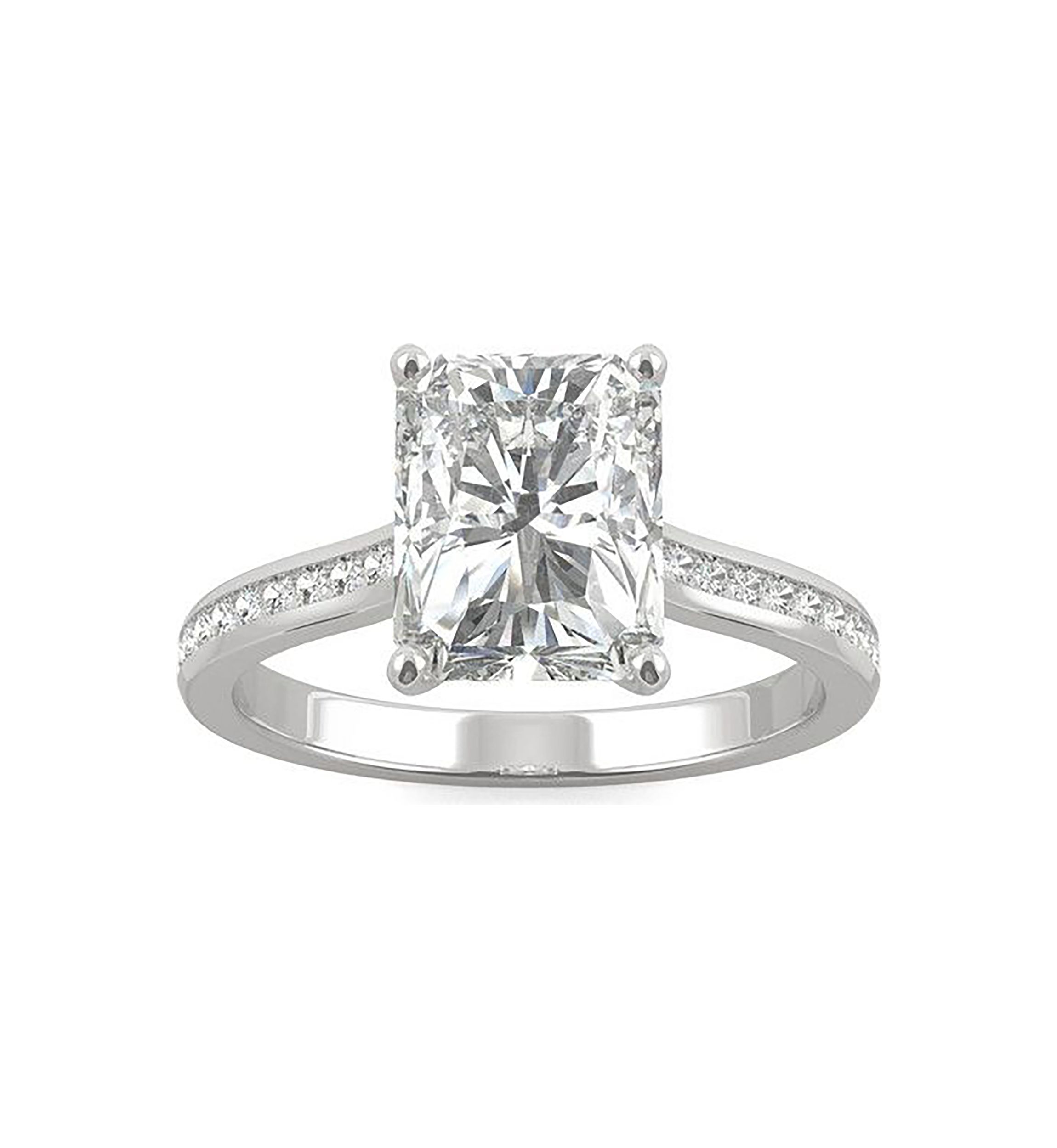 Charles & Colvard 2.88 ct. t.w. Lab Created Moissanite Radiant Engagement Ring