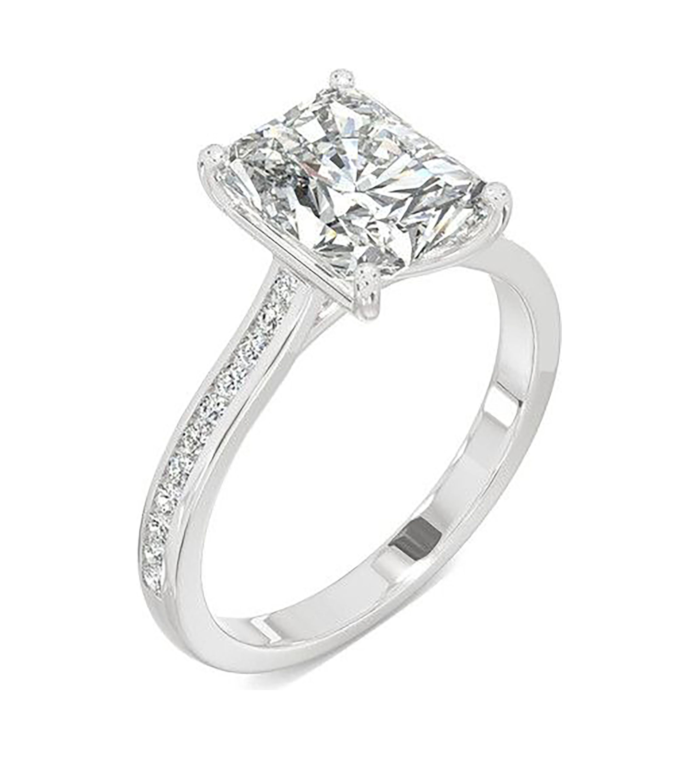 Charles & Colvard 2.88 ct. t.w. Lab Created Moissanite Radiant Engagement Ring
