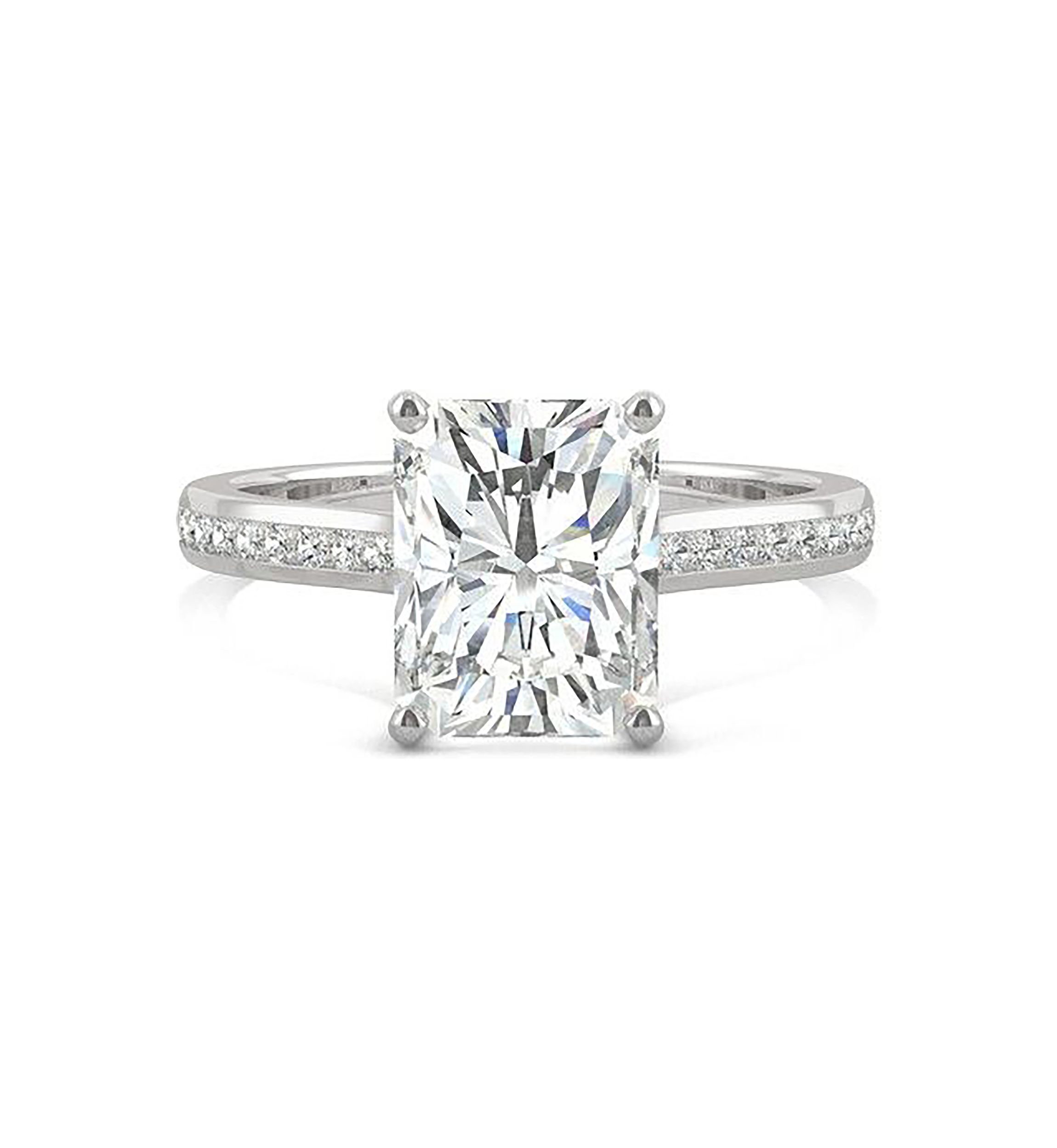 Charles & Colvard 2.88 ct. t.w. Lab Created Moissanite Radiant Engagement Ring
