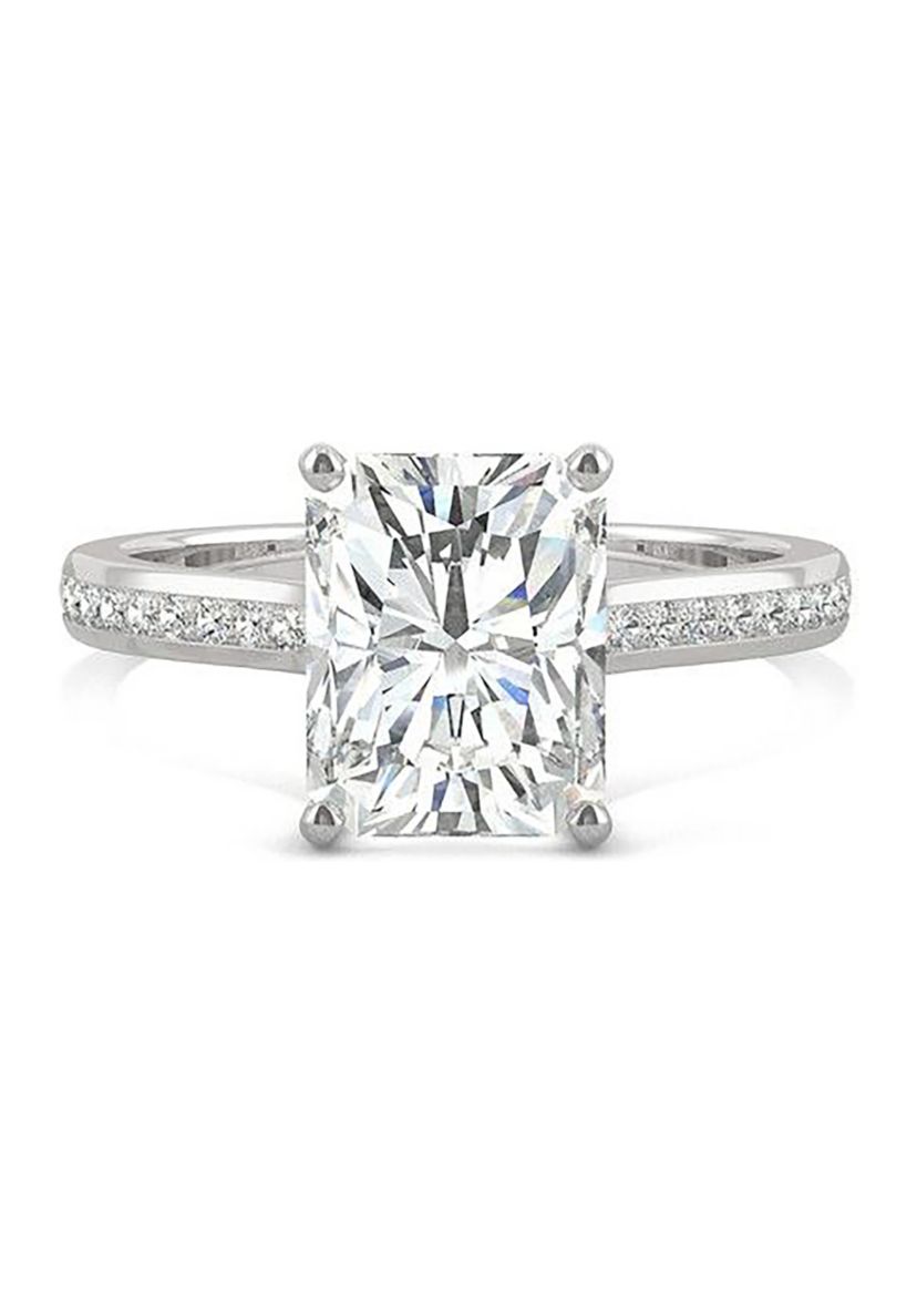 Charles & Colvard 2.88 ct. t.w. Lab Created Moissanite Radiant Engagement Ring
