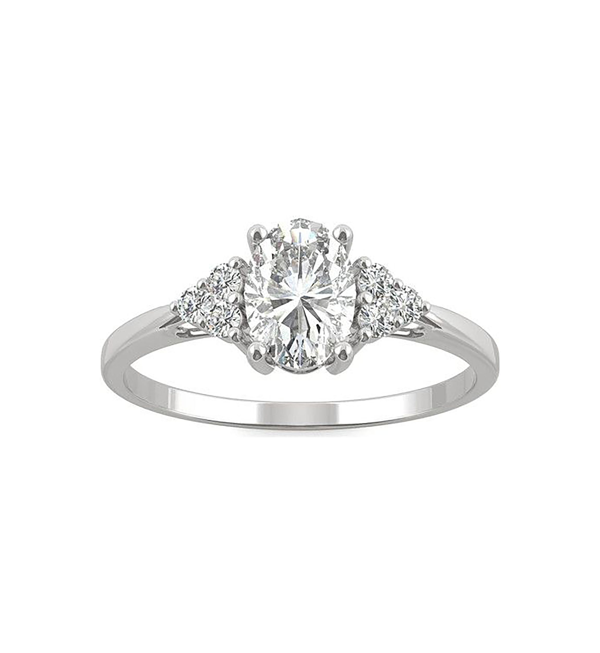 Charles & Colvard 1.02 ct. t.w. Lab Created Moissanite Oval Engagement Ring