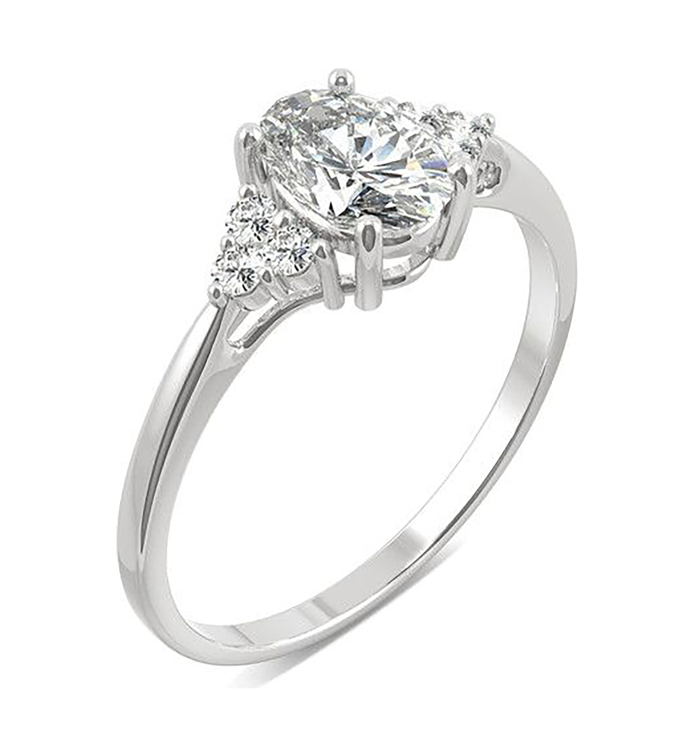 Charles & Colvard 1.02 ct. t.w. Lab Created Moissanite Oval Engagement Ring