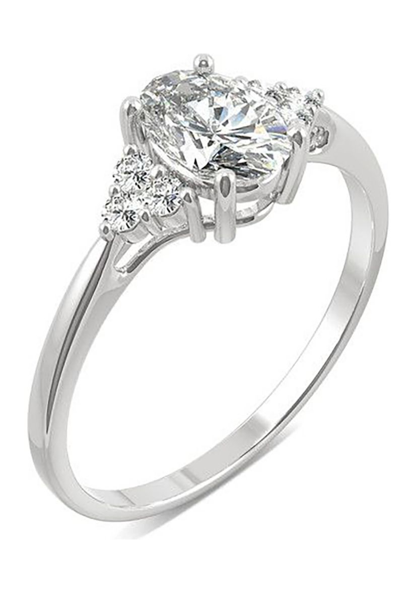Charles & Colvard 1.02 ct. t.w. Lab Created Moissanite Oval Engagement Ring