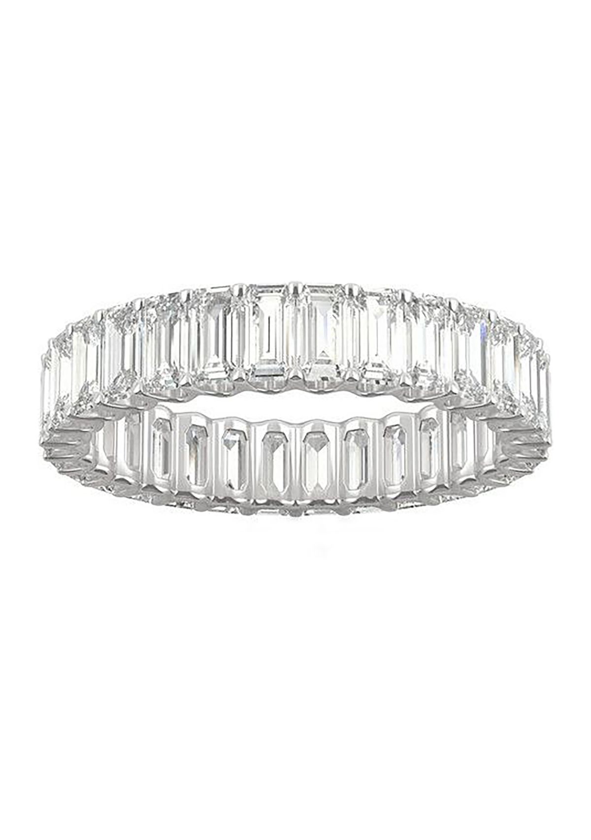 Charles & Colvard 3 ct. t.w. Lab Created Moissanite Emerald Eternity Band