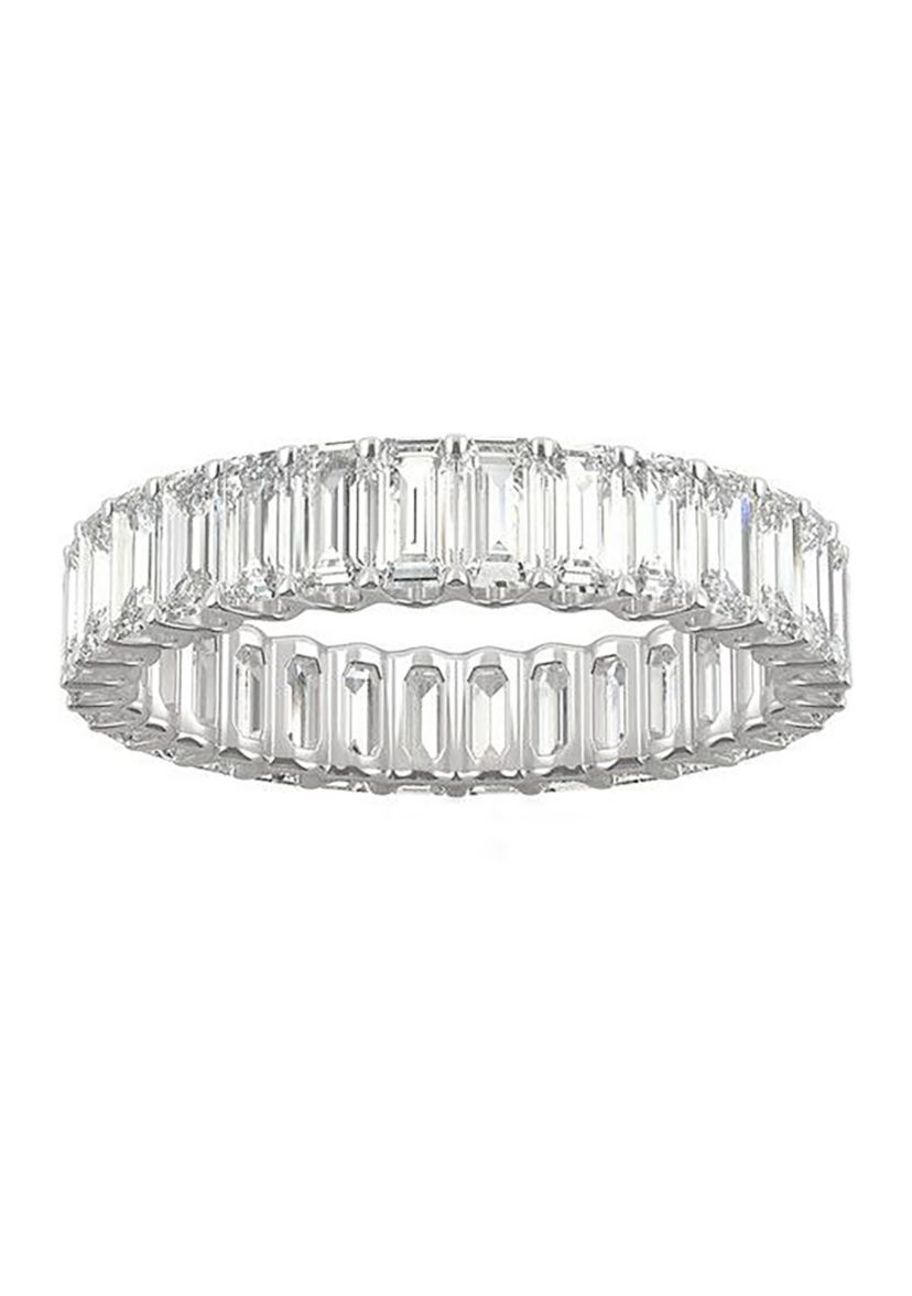 Charles & Colvard 3 ct. t.w. Lab Created Moissanite Emerald Eternity Band