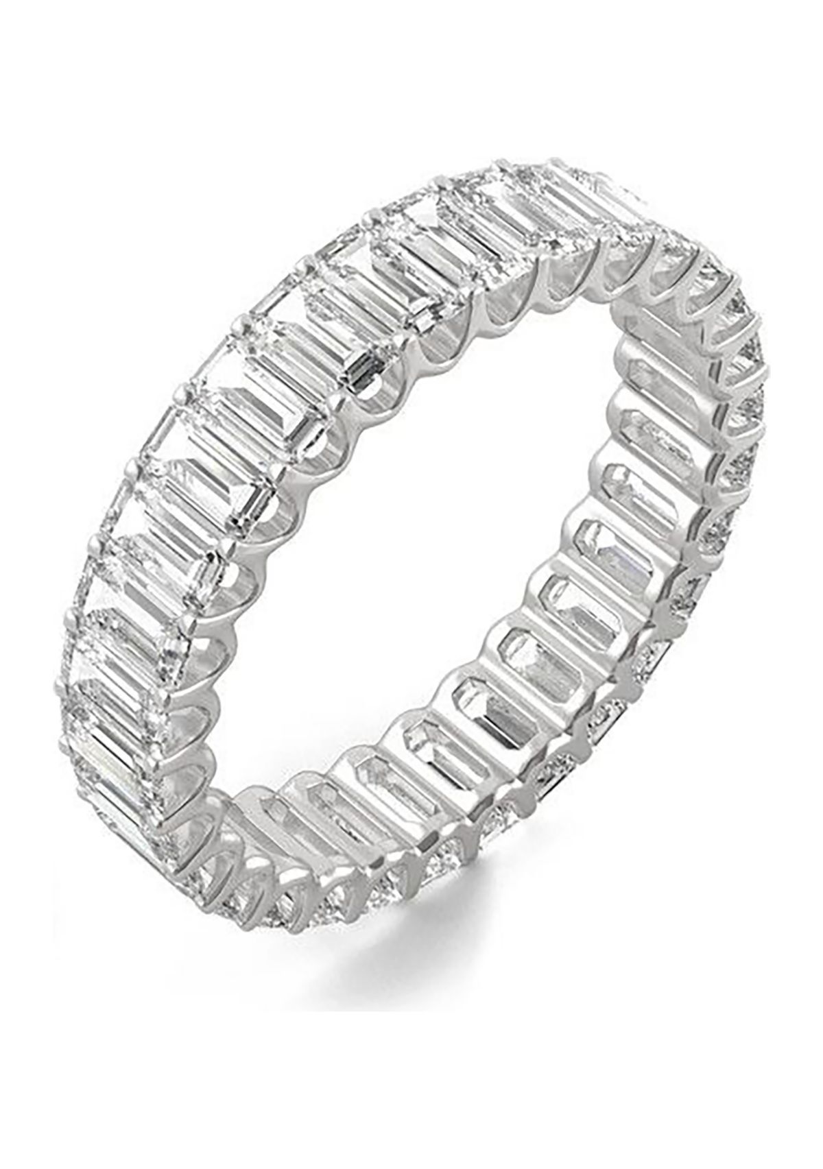 Charles & Colvard 3 ct. t.w. Lab Created Moissanite Emerald Eternity Band