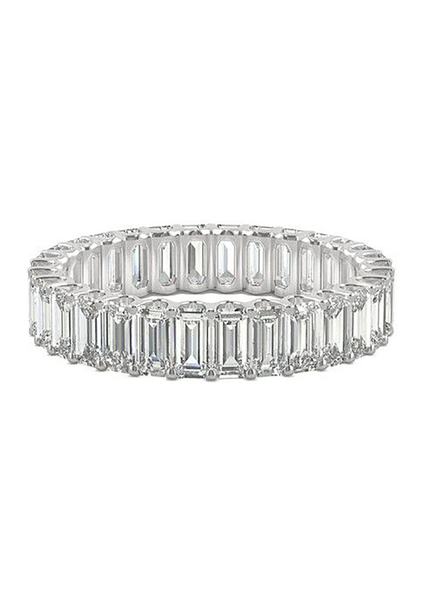 Charles & Colvard 3 ct. t.w. Lab Created Moissanite Emerald Eternity Band