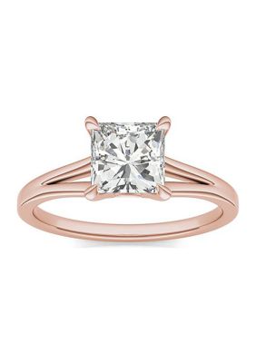 Charles & Colvard 1.26 Ct. T.w. Lab Created Princess Cut Moissanite Solitaire Ring In 14K Gold, 5 -  0194172268082