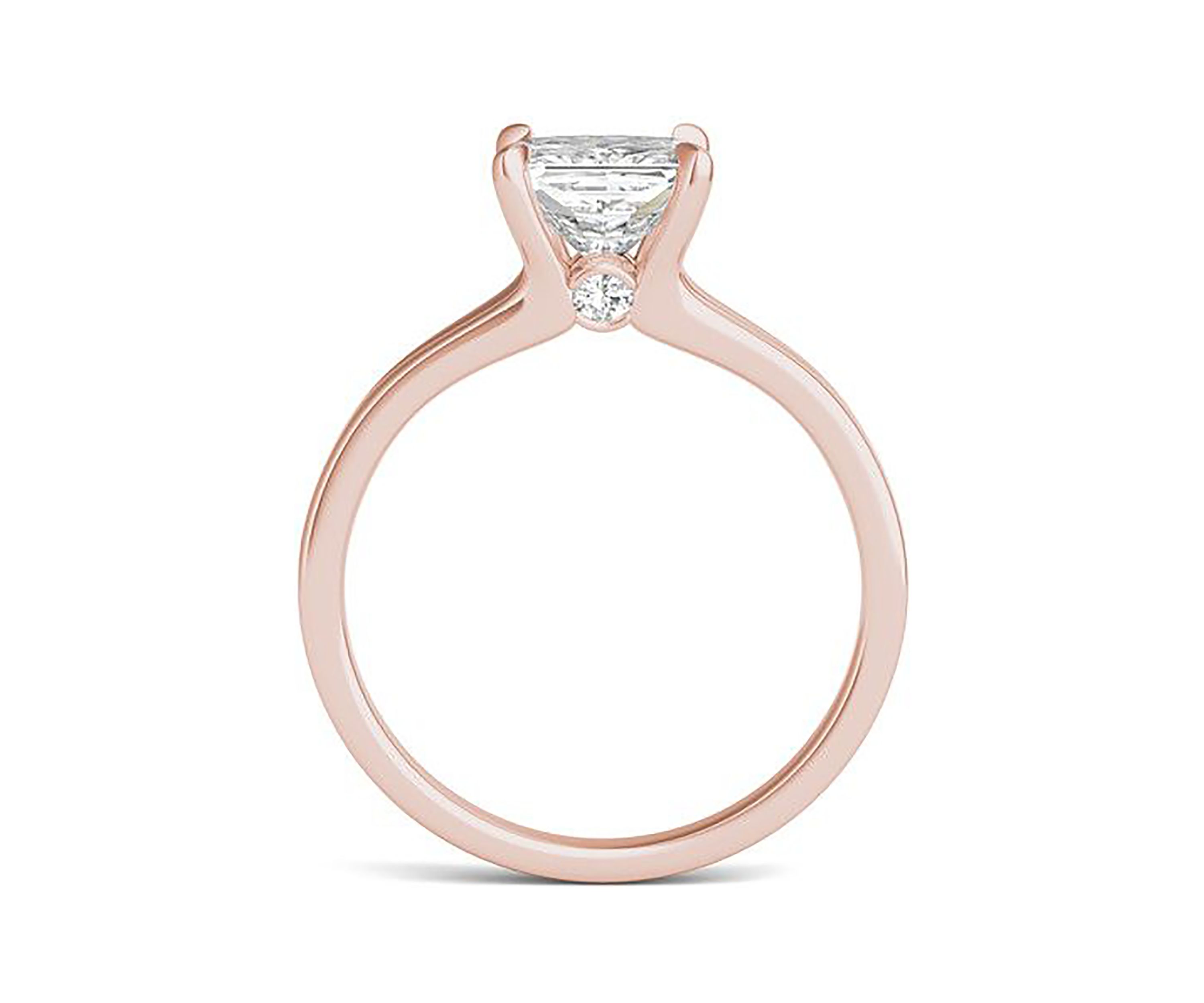 Charles & Colvard 1.26 ct. t.w. Lab Created Princess Cut Moissanite Solitaire Ring in 14k Gold