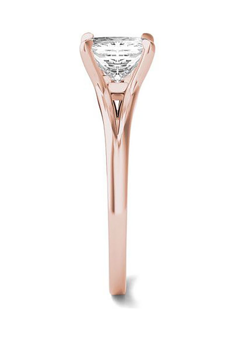 Charles & Colvard 1.26 ct. t.w. Lab Created Princess Cut Moissanite Solitaire Ring in 14k Gold