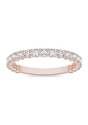 Charles & Colvard 0.74 Ct. T.w. Lab Created 2.1Mm Moissanite Semi-Eternity Band In 14K Gold, 8 -  0194172266866