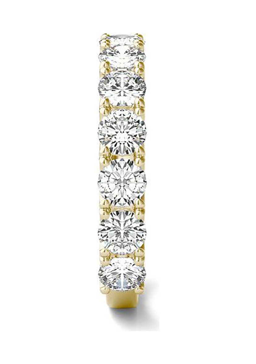 Charles & Colvard 2.08 ct. t.w. Lab Created 3.5mm Moissanite Semi-Eternity Band in 14k Gold