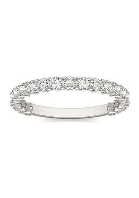 Charles & Colvard 0.74 Ct. T.w. Lab Created 2.1Mm Moissanite Semi-Eternity Band In 14K Gold