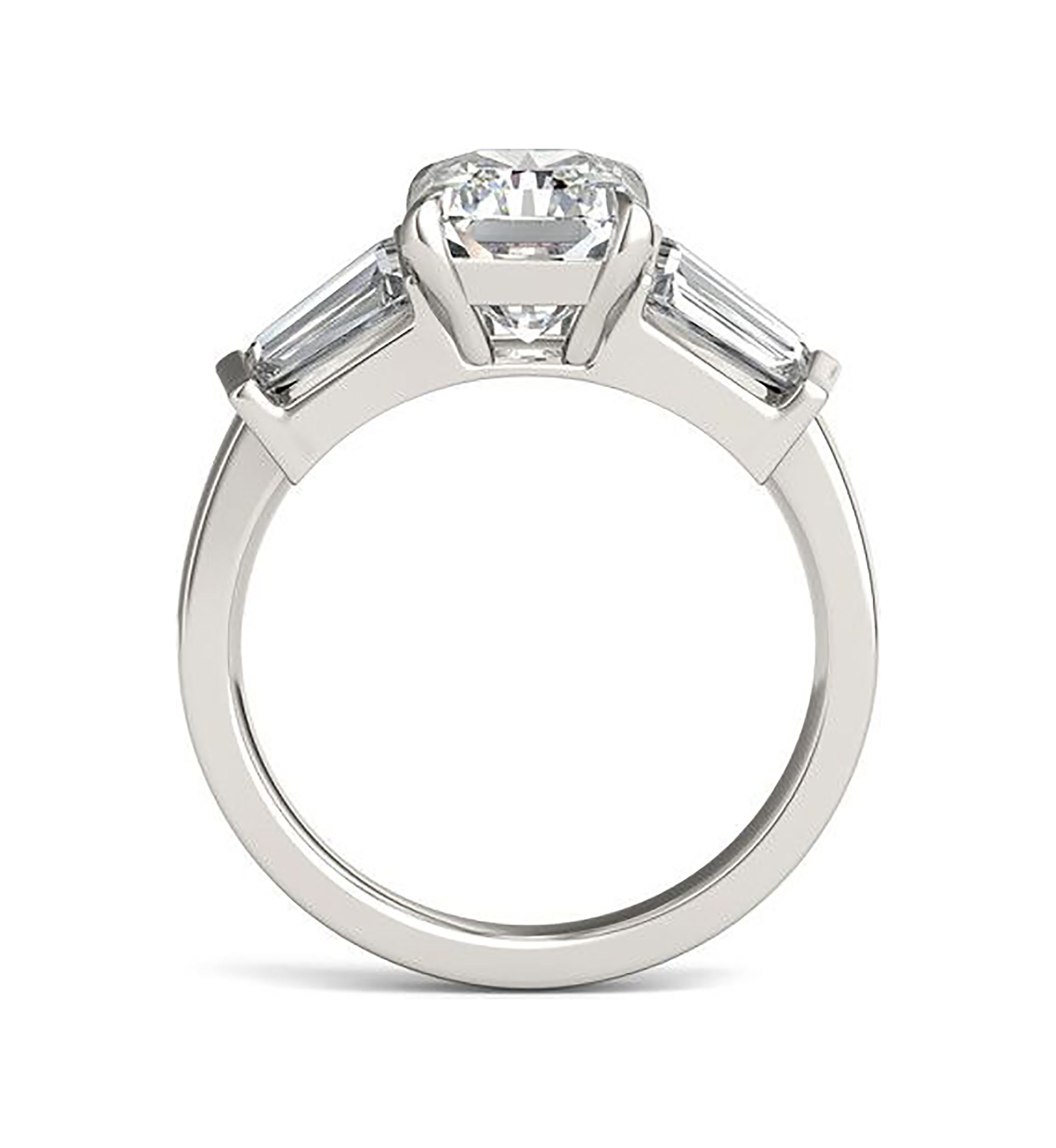 Charles & Colvard 3.86 ct. t.w. Lab Created Radiant Cut Moissanite Five Stone Engagement Ring in 14k Gold