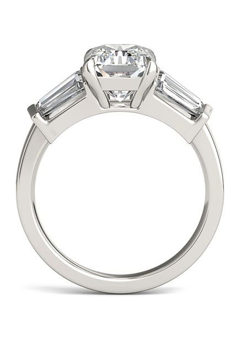 Charles & Colvard 3.86 ct. t.w. Lab Created Radiant Cut Moissanite Five Stone Engagement Ring in 14k Gold