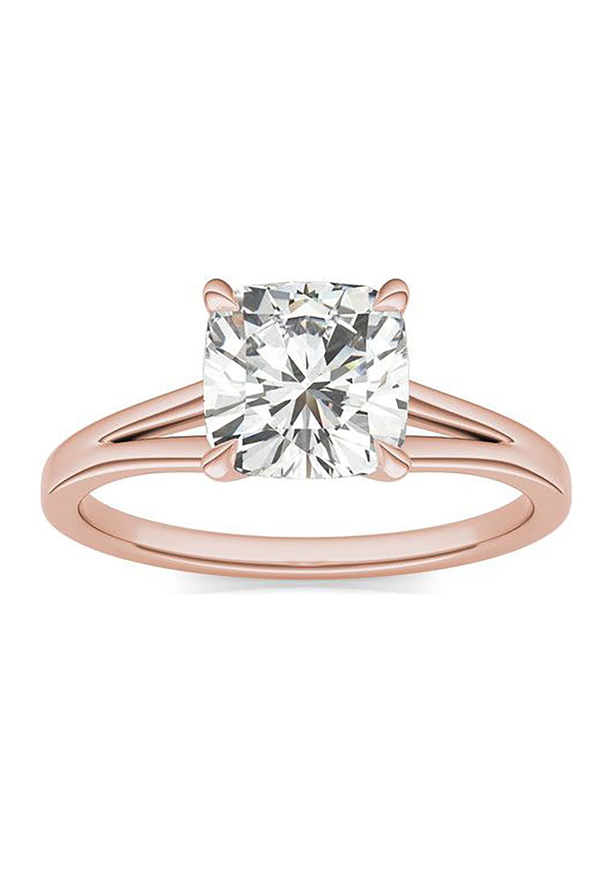 Charles & Colvard 2.06 ct. t.w. Lab Created Cushion Cut Moissanite Solitaire Ring in 14k Gold