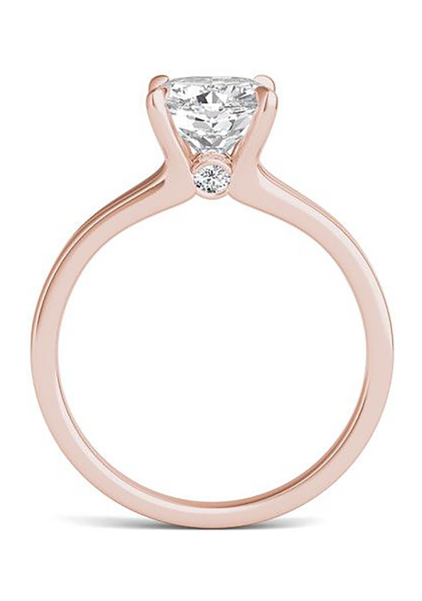 Charles & Colvard 2.06 ct. t.w. Lab Created Cushion Cut Moissanite Solitaire Ring in 14k Gold