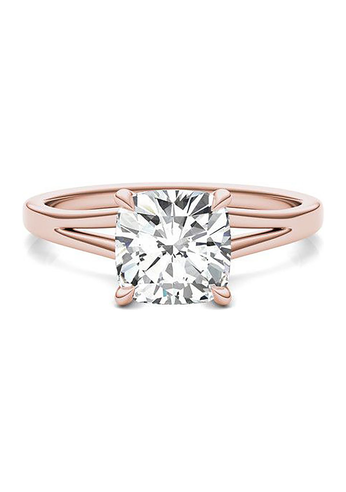 Charles & Colvard 2.06 ct. t.w. Lab Created Cushion Cut Moissanite Solitaire Ring in 14k Gold