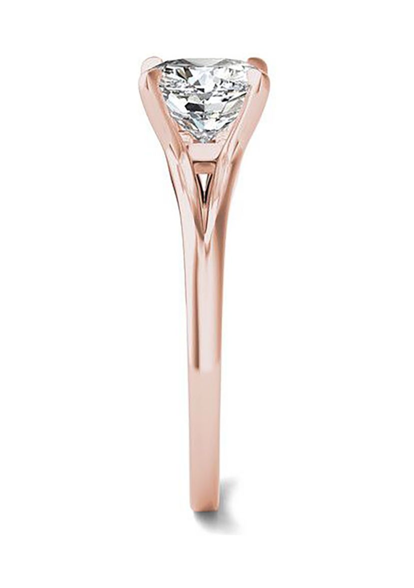 Charles & Colvard 2.06 ct. t.w. Lab Created Cushion Cut Moissanite Solitaire Ring in 14k Gold