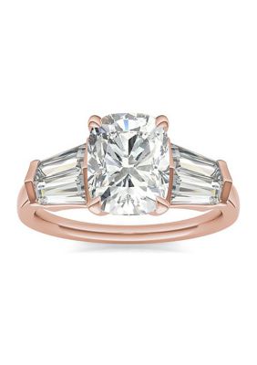 Charles & Colvard 3.46 Ct. T.w. Lab Created Elongated Cushion Moissanite Five Stone Engagement Ring In 14K Gold
