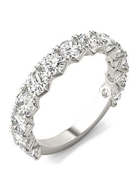 Charles & Colvard 2.08 Ct. T.w. Lab Created 3.5Mm Moissanite Semi-Eternity Band In 14K Gold