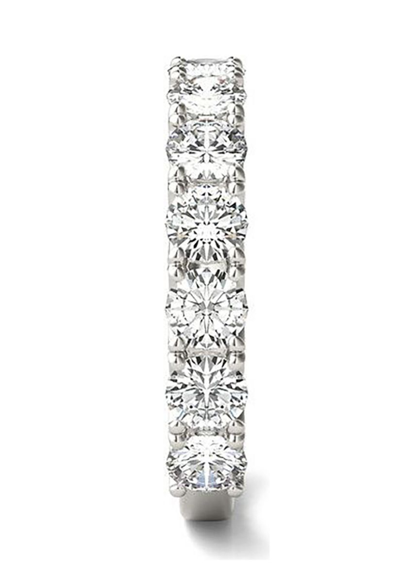 Charles & Colvard 2.08 ct. t.w. Lab Created 3.5mm Moissanite Semi-Eternity Band in 14k Gold