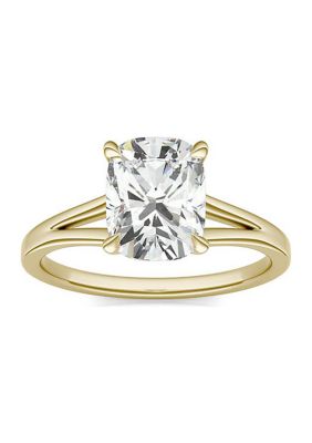 Charles & Colvard 2.36 ct. t.w. Lab Created Elongated Cushion Moissanite Solitaire Ring in 14k Gold, Yellow, 8