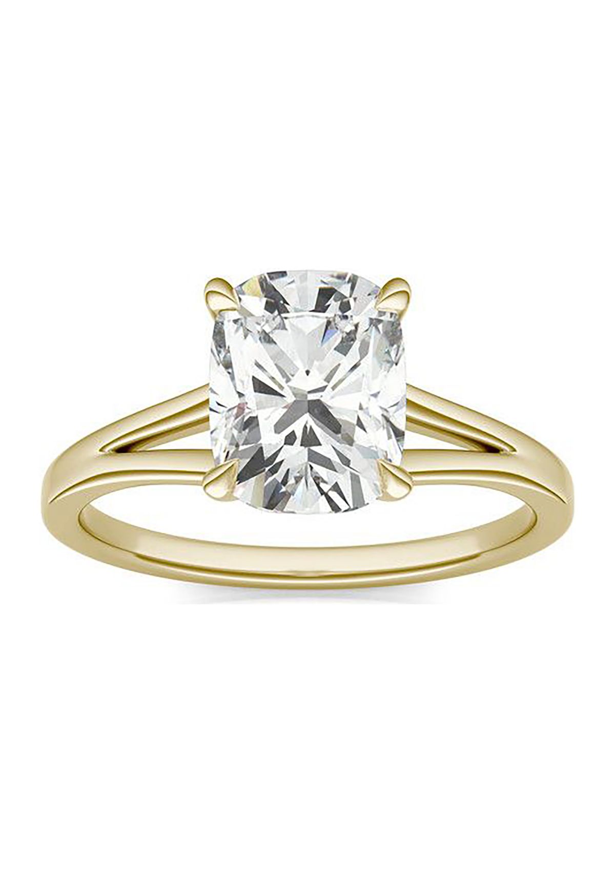 Charles & Colvard 2.36 ct. t.w. Lab Created Elongated Cushion Moissanite Solitaire Ring in 14k Gold