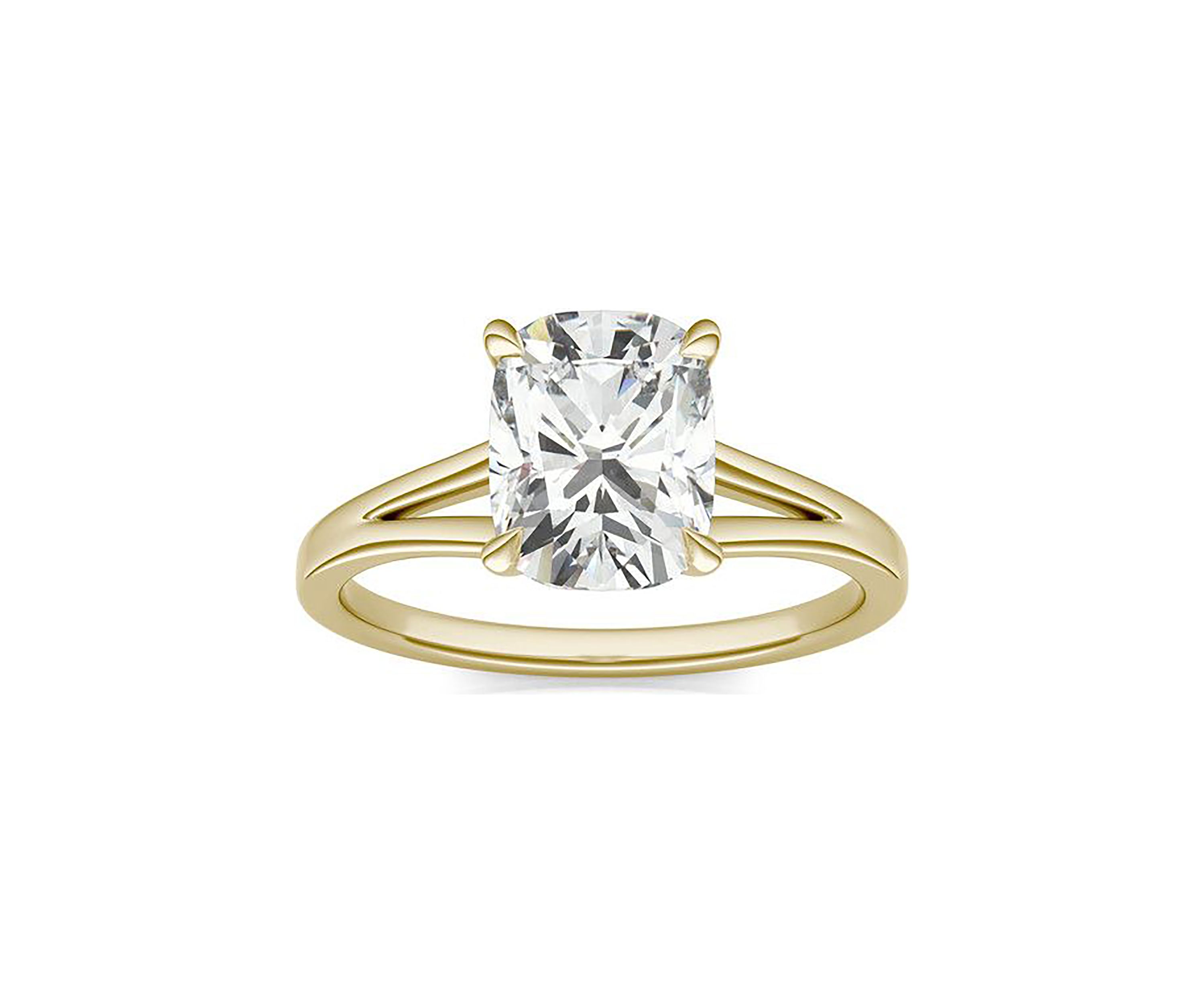 Charles & Colvard 2.36 ct. t.w. Lab Created Elongated Cushion Moissanite Solitaire Ring in 14k Gold